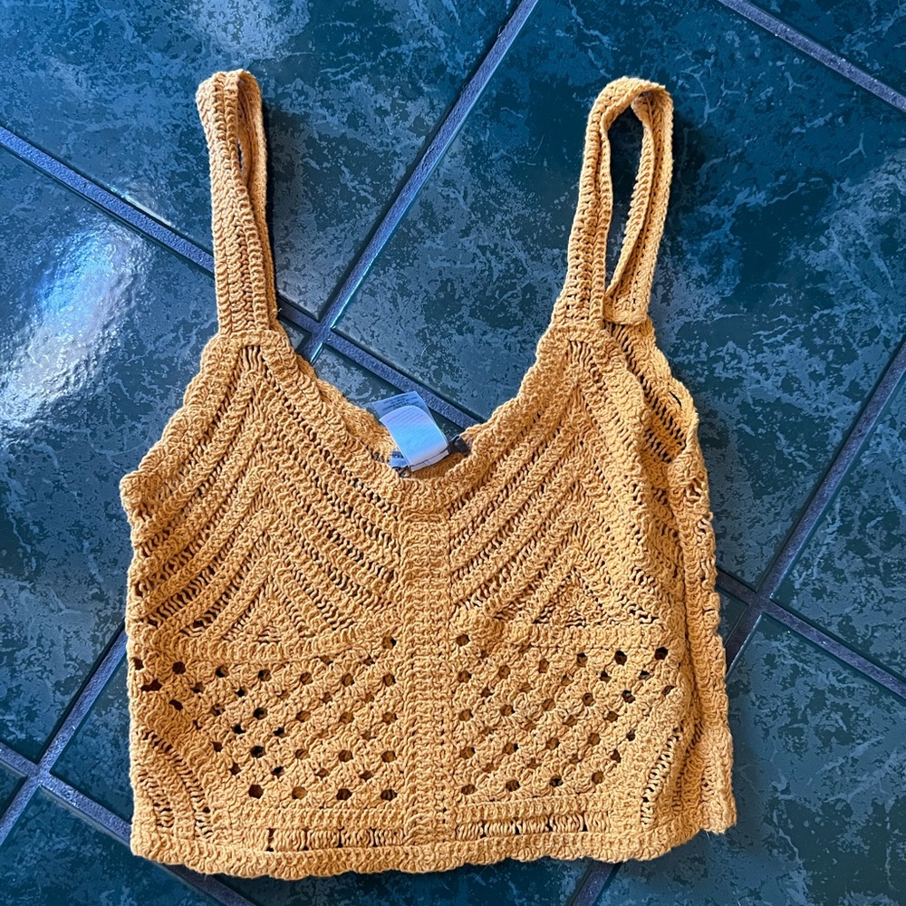 Knit mustard top